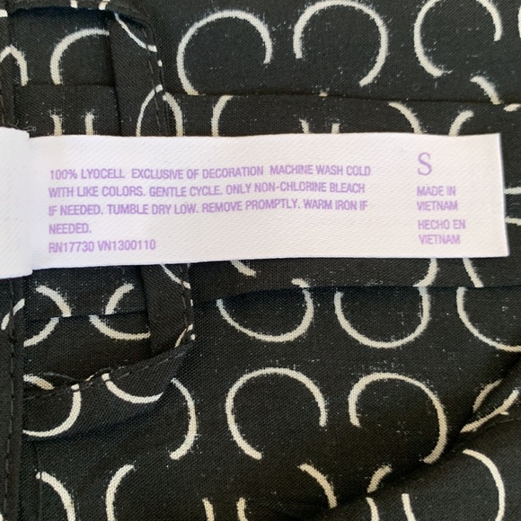 Stars Above Short Sleeve Black & White Graphic Print Pajama Top Size S - Picture 10 of 11